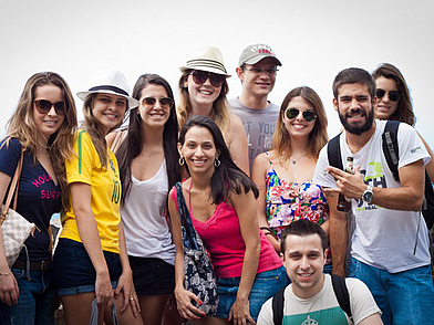Unterwegs in Florenz - Gruppenfoto mit Teilnehmern der Italienisch Spraschule