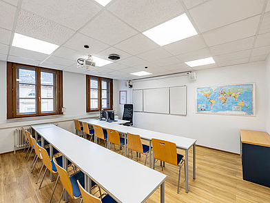 Moderner Unterrichtsraum der Deutsch Sprachschule in Heidelberg für Grammatik und Konversation