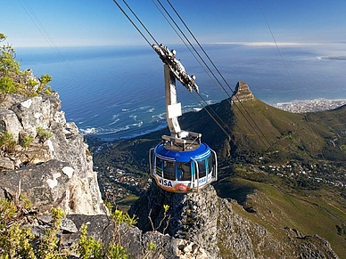 Téléphérique de Table Mountain, séjours linguistiques anglais pour adultes, Afrique du Sud