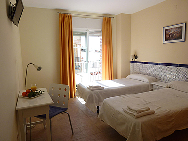 Exemple de chambre double, séjour linguistique à Nerja