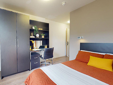 Modernes Zimmer in der Residenz iQ London City für Englisch Sprachschüler in London