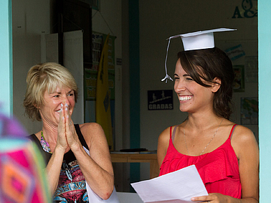Cerimonia di consegna dei diplomi, scuola di lingua spagnola Playa Jacó