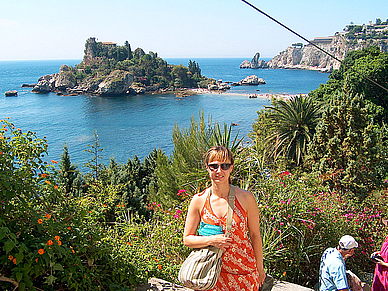 Landschaft von Taormina, Italienisch Sprachreisen für Erwachsene