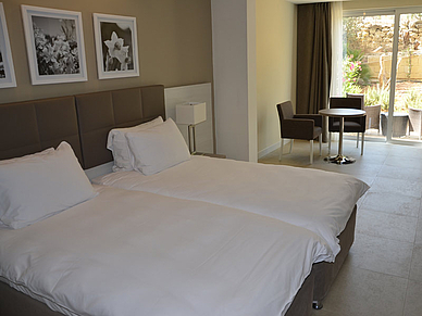 Schlafzimmer Beispiel Salini Hotel, Sprachreisen St. Julians